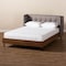 Baxton Studio Catarina Grey Upholstered Walnut Finished Full Size Platform Bed 159-9572 - alternate 7